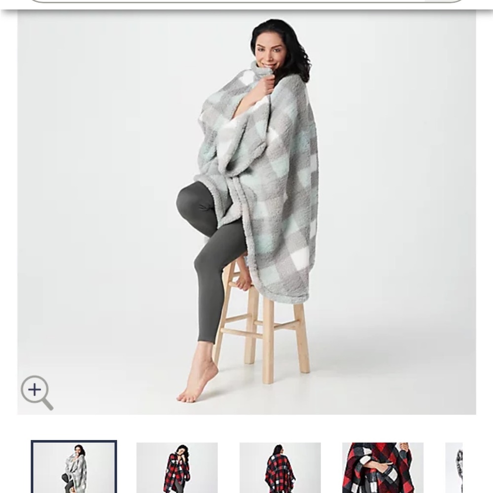 Berkshire Gray and White Checkered Wrap